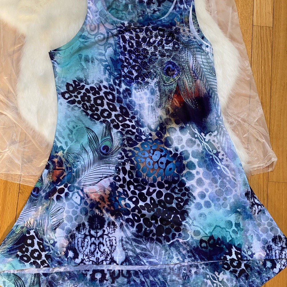 Pretty Angel Blue and Black Mini Dress